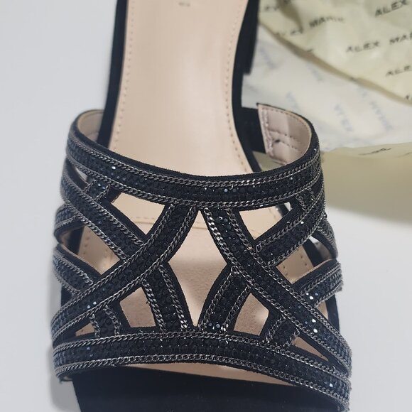 Sparkly Black Slide Dress Shoes by Alex Marie - Picture 5 of 5